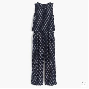 Jcrew silk polka dot jumpsuit!
